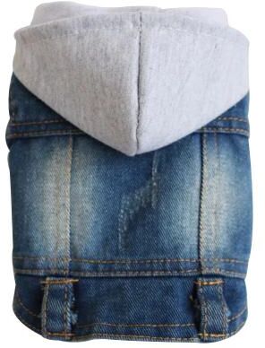 Pet Hub Denim Cowboy Pet Dog Coat   Small Dog Jeans Jacket & Vest   Puppy Outfits & Cat Clothes XL 4E