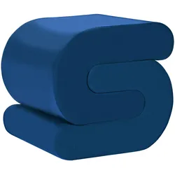 POUF Samtstoff Marineblau Arcadia