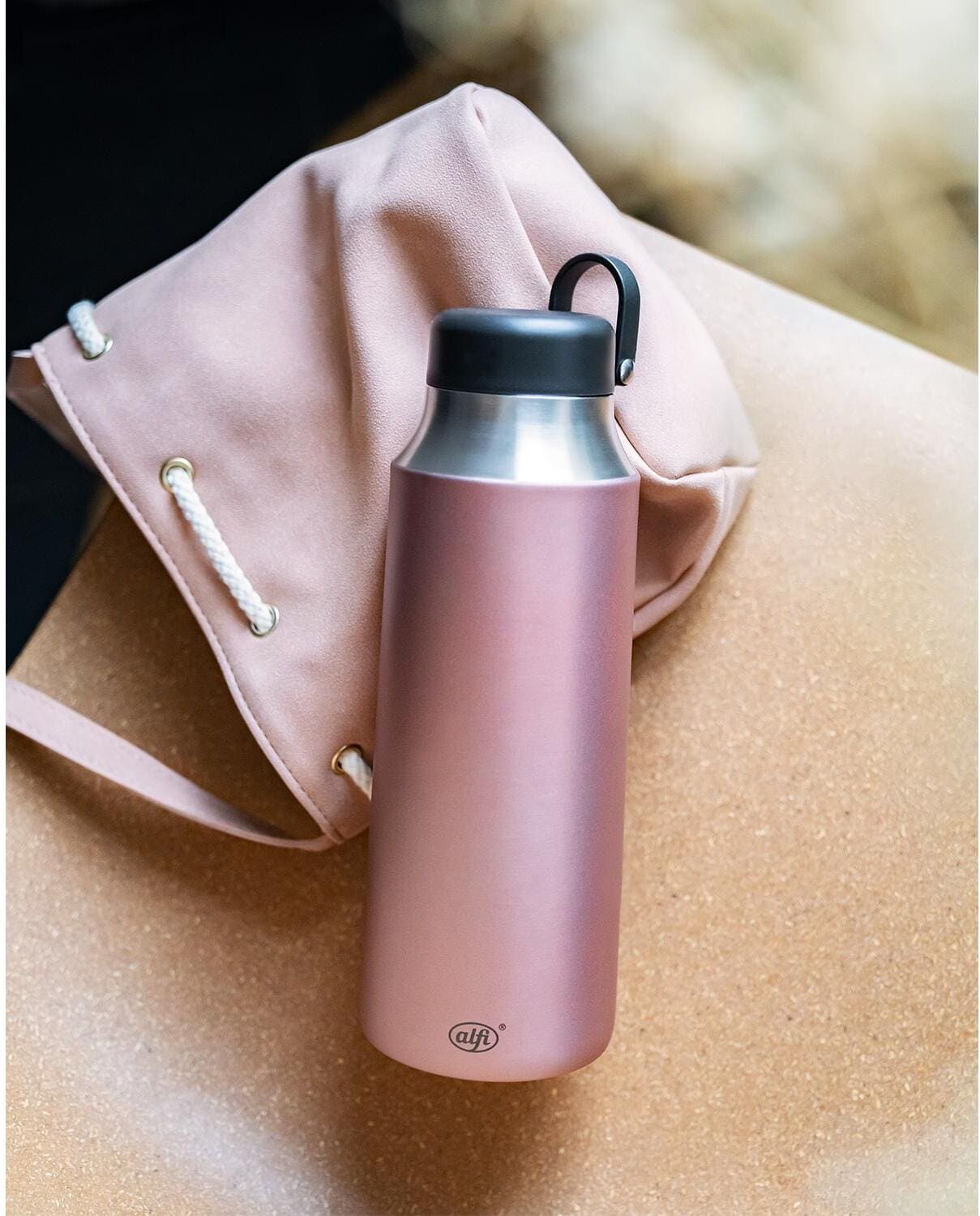 Thermoflasche ALFI "Tea 900 ml", rosa, Trinkflaschen, 900ml, Edelstahl, Thermoflasche rosa 900ml