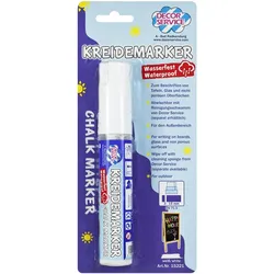6x Kreidemarker weiß wasserfest Schreibbreite 3-15mm