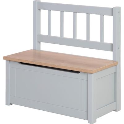 Truhenbank ROBA "Woody, natur & taupe", beige (natur, taupe, taupe), Sitzbänke, Kinder, B/H/T: 56cm x 53cm x 28cm, aufklappbar, B:56cm H:53cm T:28cm