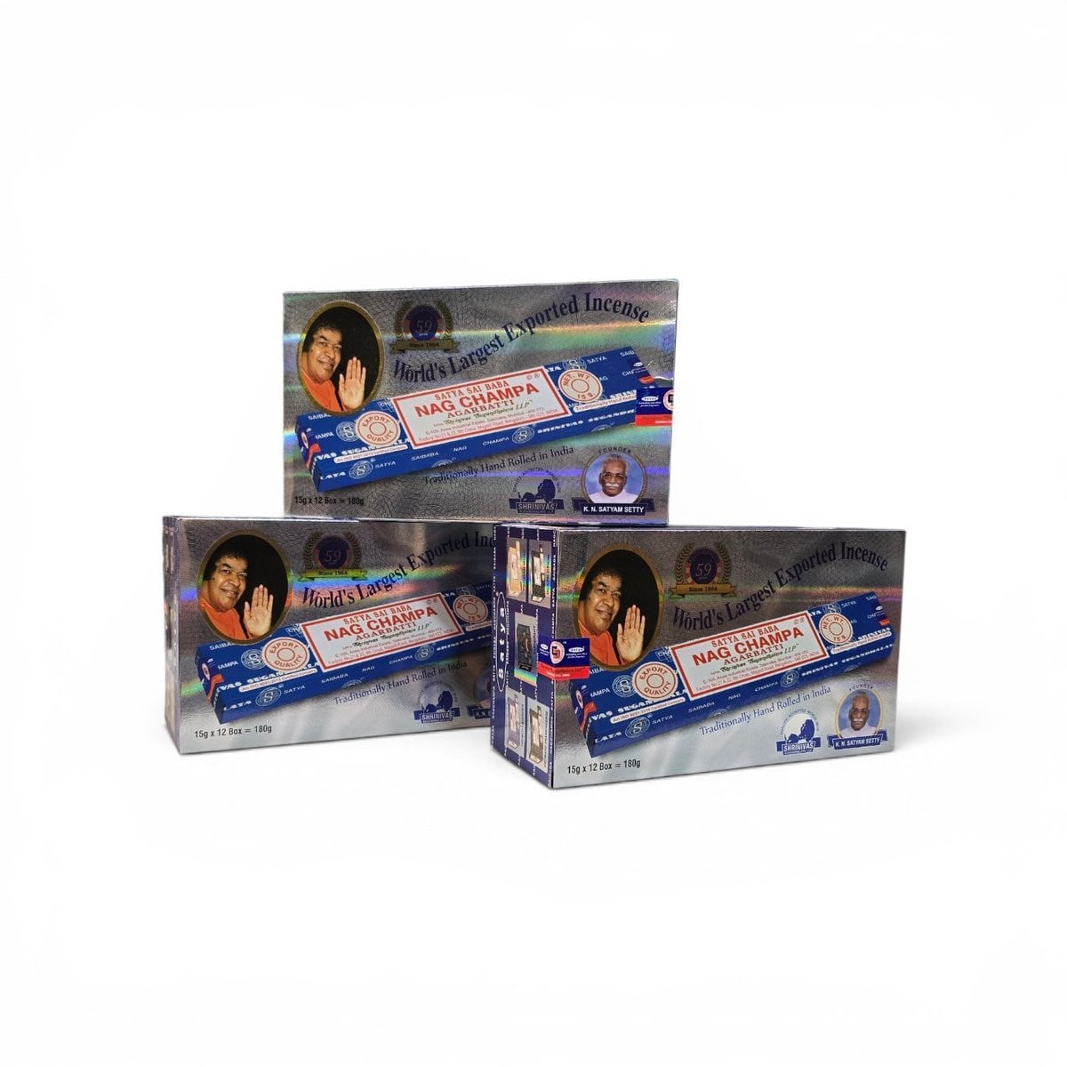 Satya Sai Baba Nag Champa Wierook - 3 dozen van 12 pakjes à 15 gram