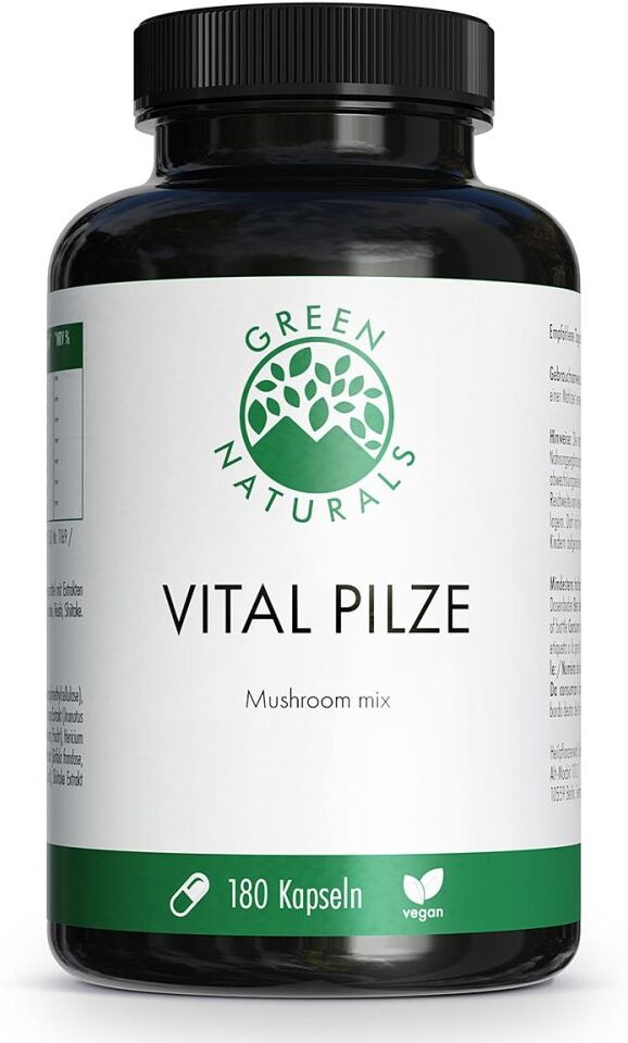 GREEN NATURALS Vital Pilze Cordyceps Reishi vegan 180stk