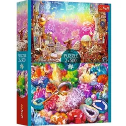 Trefl: Kosmos und Kristalle 2-in-1-Puzzle - 500-teilig
