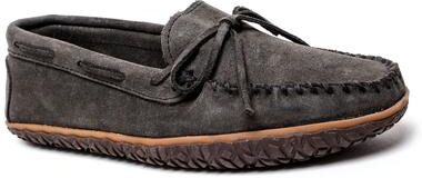 Minnetonka Tie Tread - Mens 12 Grey Slip On Medium