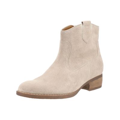 Stiefelette GABOR "Gabor Stiefelette Veloursleder", Damen, Gr. 42,5, beige (kiesel), Veloursleder, Schuhe Stiefelette
