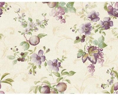 Seabrook Designs Orangerie Fruit Trail Unpasted Wallpaper