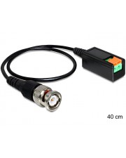 Delock Kabel Terminalblock> BNC Stecker 40 cm Netzwerk Koaxial 0,4 m 2-polig Schwarz (83181)