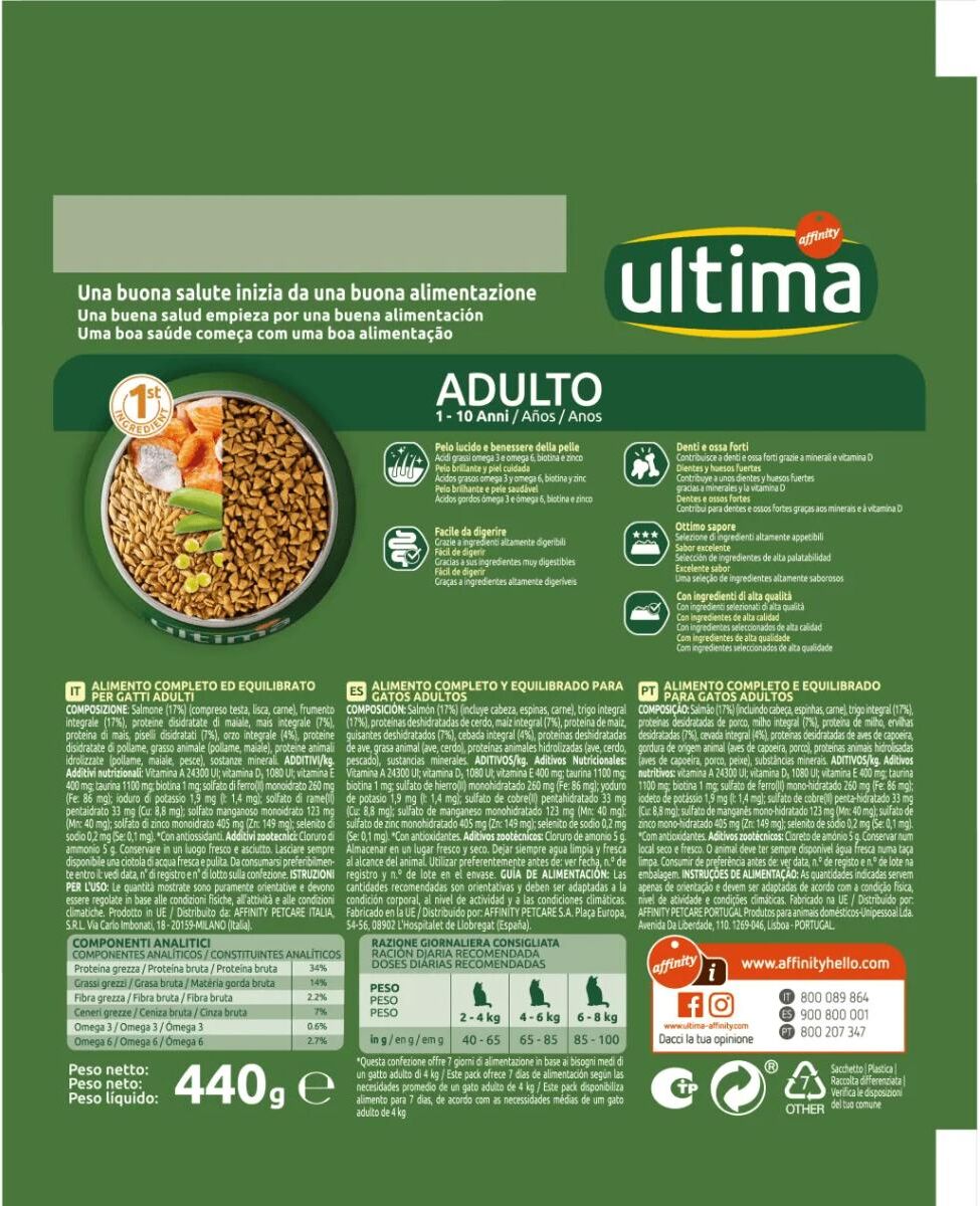 Ultima Cat Salmone Riso 440G