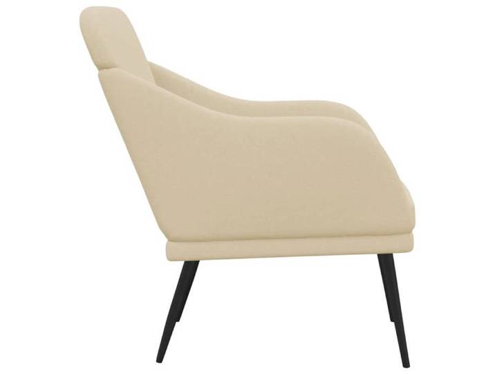 Chaise simple - Crème - Fauteuil SALON - Crème 63x76x80 cm Tissu F8717