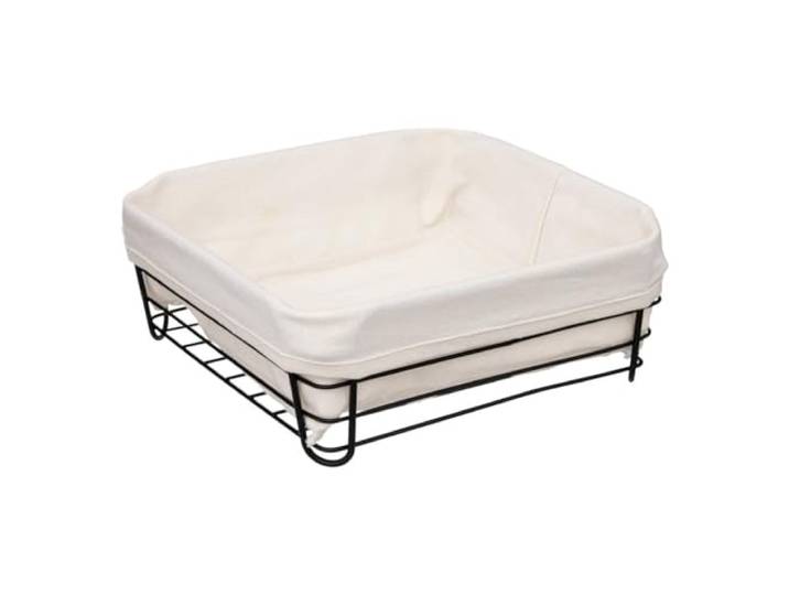 5five - stalen mand 25cm beige zwart
