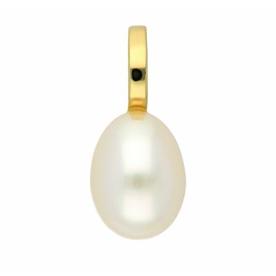 Kettenanhänger ADELIA´S "Perlenanhänger 585 Gold ( 14K )", weiß (gold), Schmuckanhänger, Damen, Gold, Kettenanhänger, Goldanhänger Perle