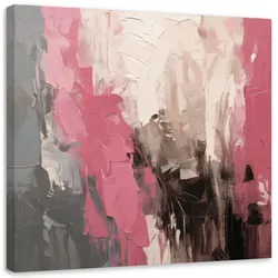 LEINWANDBILD Abstraktion Minimalismus Textur Rosa 40x40cm