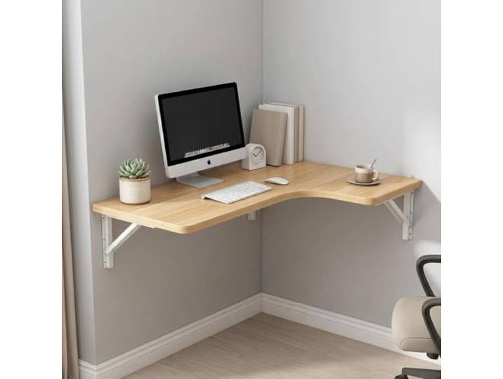 PEIVYRBCGA Wandklapptisch für Ecke Platzsparend 6 Größen 80 90 100 130cm Klappbarer Wandtisch für Ecke und Kleine Wohnung(120x70cm/47.2x27.6in)