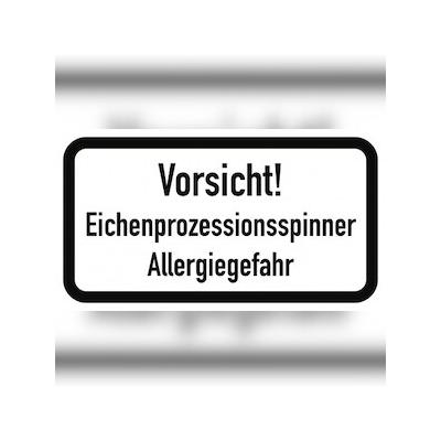 Vorsicht! Eichenprozessionsspinner Allergiegefahr, Alu, RA1, 420x231 mm