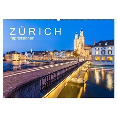 Z Ü R I C H Impressionen (Wandkalender 2027 DIN A2 quer), CALVENDO Monatskalender