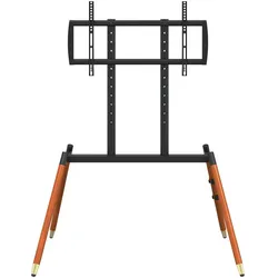 vidaXL Betenina (mit 4 Beinen (kompakte vertikale Stangen)) (60 kg, 37" - 86"), TV Ständer, Schwarz, Braun