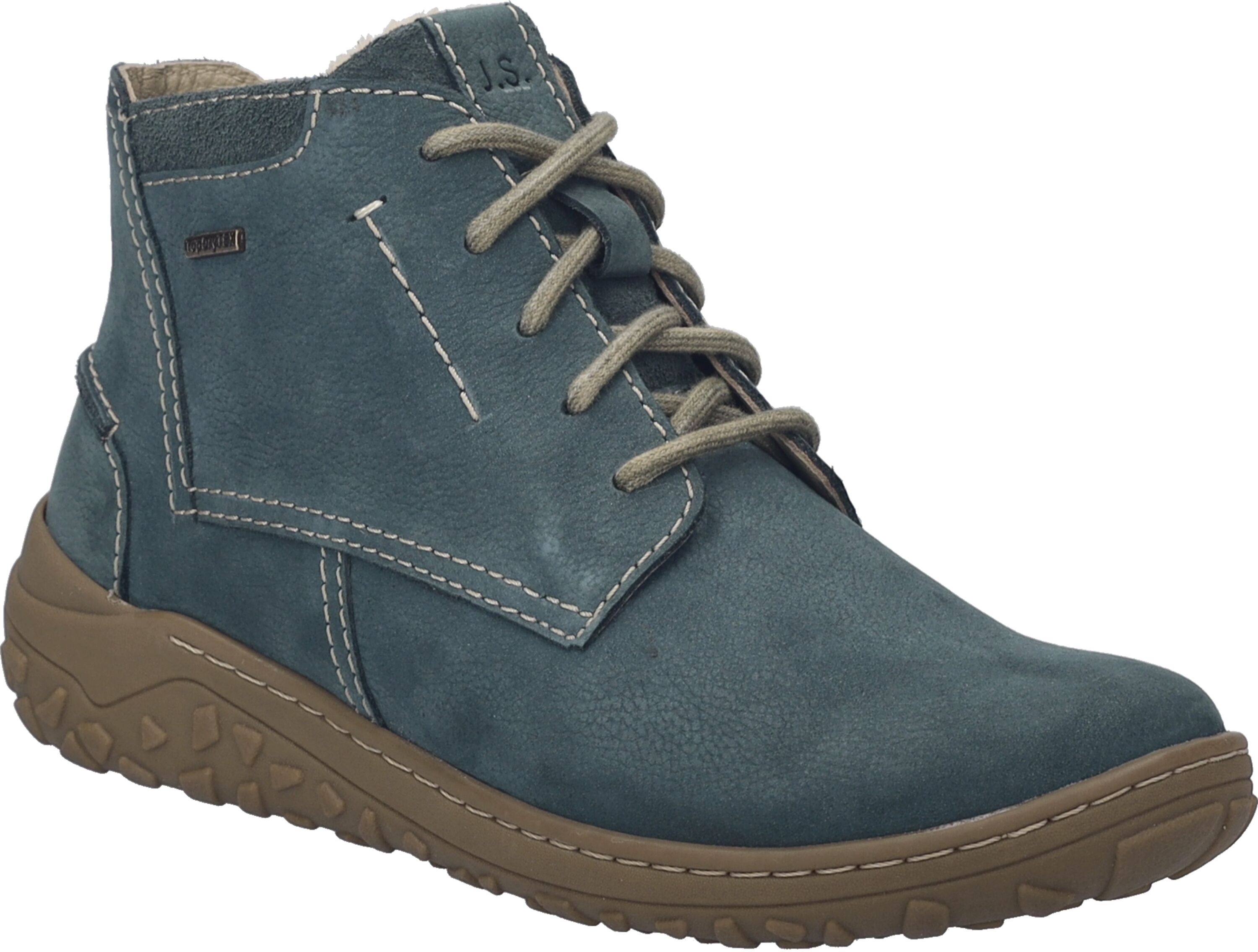 Stiefelette JOSEF SEIBEL "Ruby 51, azur", Damen, Gr. 36, blau (azur), Obermaterial: 100% Rindsleder Leather cow., Schuhe Stiefelette