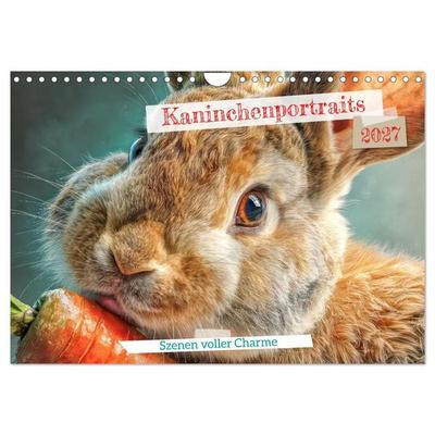 Kaninchenportraits – Szenen voller Charme (Wandkalender 2027 DIN A4 quer), CALVENDO Monatskalender
