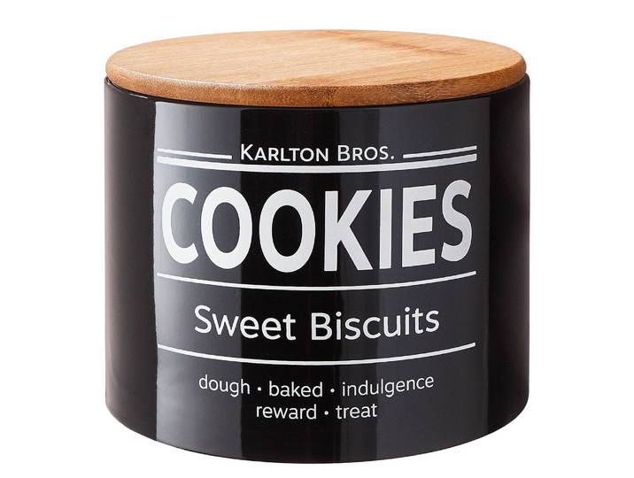 Vorratsdose KARLTON BROS. Cookies Ø 15cm Schwarz/Schwarz