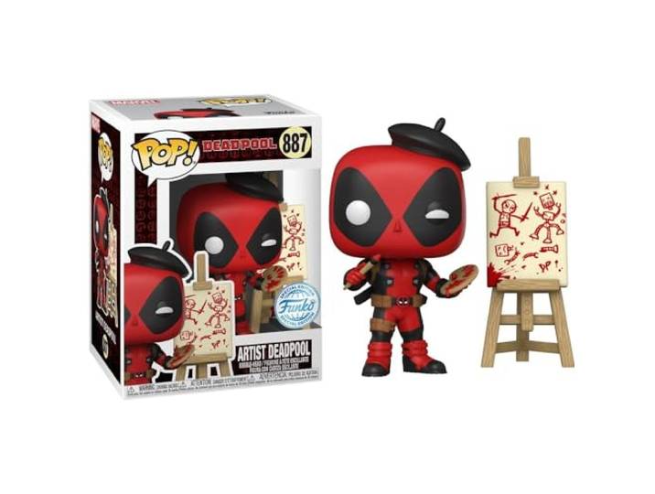 Funko Pop! Marvel: Deadpool - Deadpool als Franse schilder - Exclusief voor de VS - VERTROUWELIJK