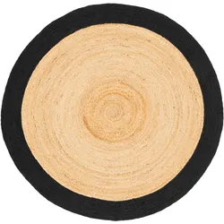 Pergamon, Teppich, Naturfaser Teppich Jute Salsa Bordüre Rund (100 cm)