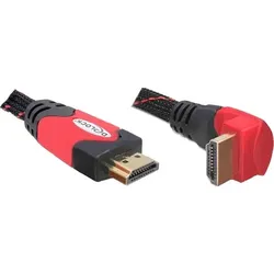 DeLOCK 1m HDMI HDMI-Kabel HDMI Typ A (Standard) Schwarz, Rot