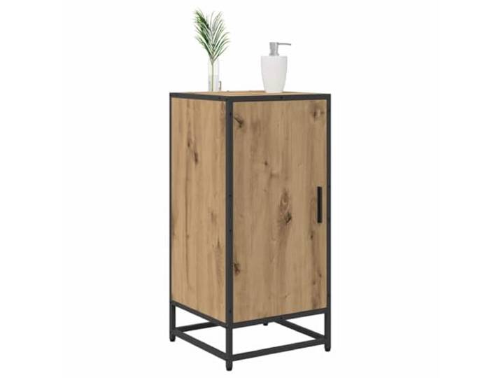 KTHLBRH Anrichte Eiche Handwerk 35,5 x 35 x 76 cm Technisches Holz, 3 Einlegeböden, 1 Tür, großer Stauraum, Montage erforderlich