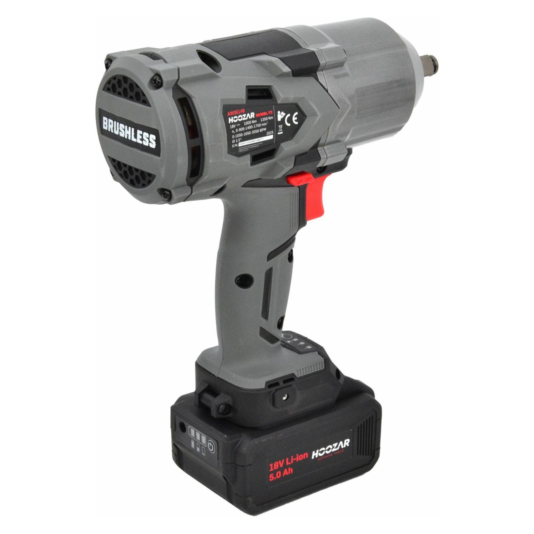 Awtools Hoozar Schlagschrauber 18V 2X5.0Ah 1000Nm (Schlagschrauber) (1010590)