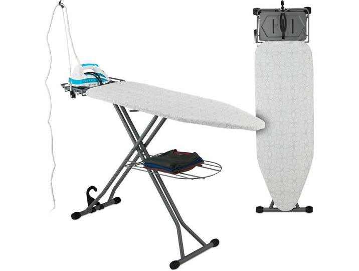 strijkplank stoomstrijkijzer - 115 x 39 cm - met snoergeleider - verstelbaar