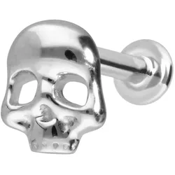 14 Karat Gold Labret mit Innengewinde TOTENKOPF