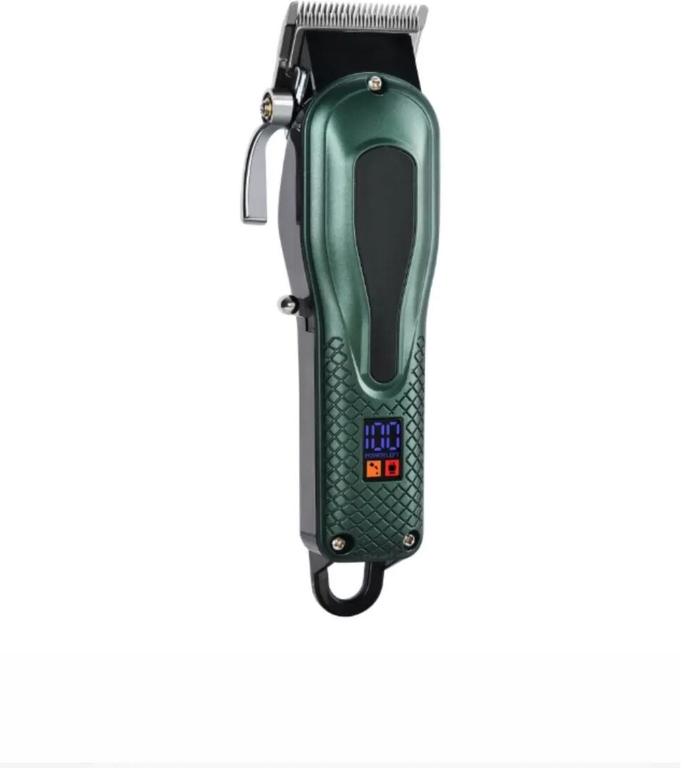 INF Professionelle Haarschneidemaschine Elektrischer Trimmer für Friseure - Akku-Haarschneideset Grün