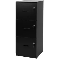 Relaxdays Aktenschrank Hängeregister Schwarz