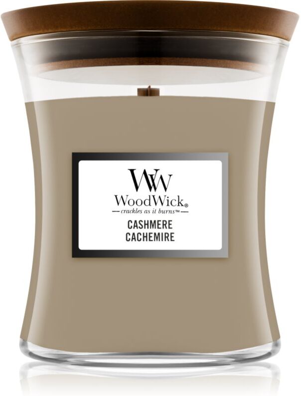 Woodwick Cashmere bougie parfumée avec mèche en bois 275 g