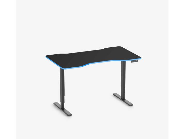FOKUS Gamingschreibtisch Schwarz 140x80 Cockpit Ocean