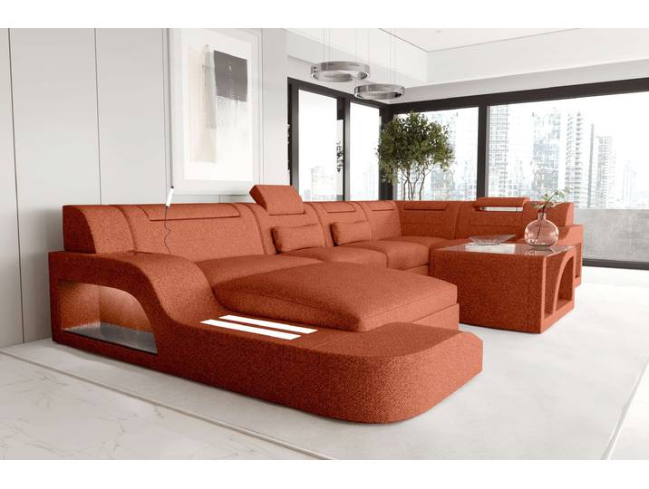 Wohnlandschaft Palermo U Form Stoffsofa
