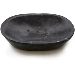 Classic Oval Black Marble Soap Dish
