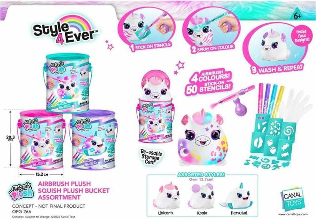 Canal Toys OFG266 Squish Plush Bucket Assortment