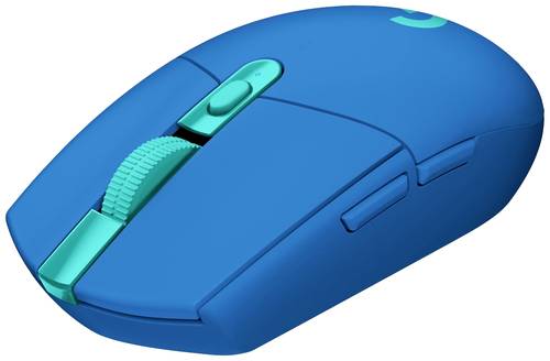 Logitech G305 Lightspeed Gaming-Maus Bluetooth Optisch Blau 6 Tasten 12000 dpi Beleuchtet, Ergonomisch