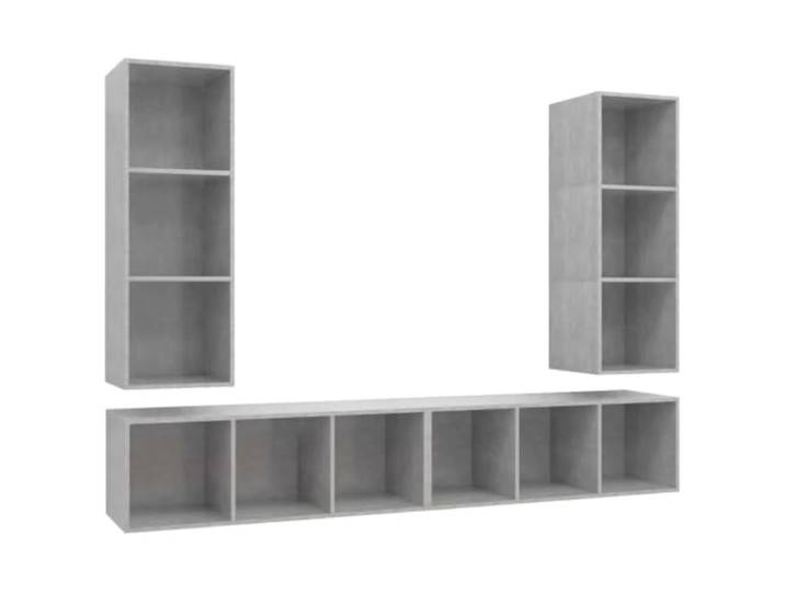 Helloshop26 TV-Möbel zur Wandmontage, praktische Aufbewahrung, 37 x 37 x 107 cm, aus Holz, Grau, Beton, 02_0055121, 4 Stück