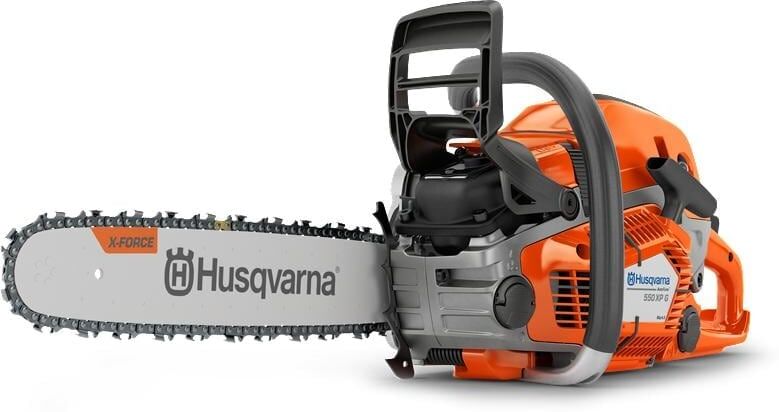 Benzin-Kettensäge HUSQVARNA "550 XP G Mark II (45 cm Schwertlänge)", orange (orange, schwarz), Kettensägen, Benzin-Kettensäge, Kettensäge mit 50 cm³-Motor orange, schwarz Einheitsgröße