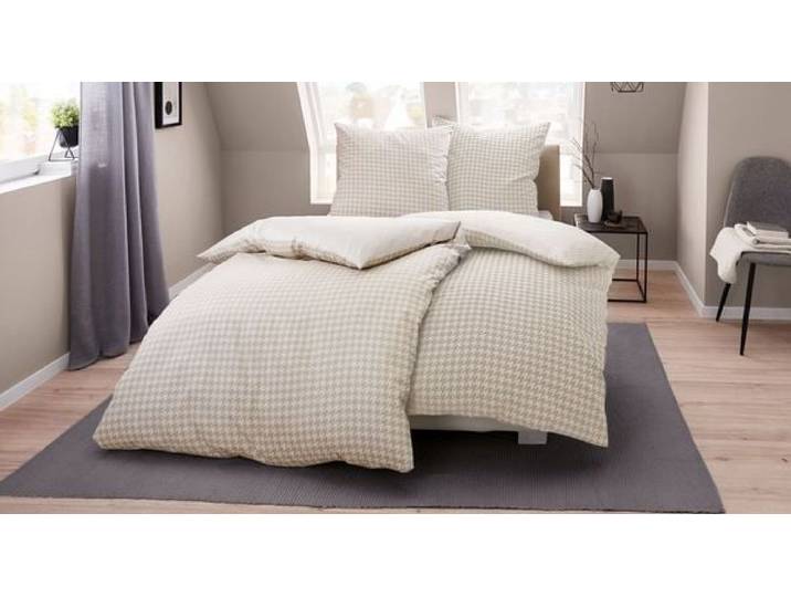 Kleine Wolke Mako-Satin-Bettwäsche Stirling Taupe 100% Baumwolle