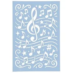 buttinette Schablone "Musik", 20 x 29,5 cm