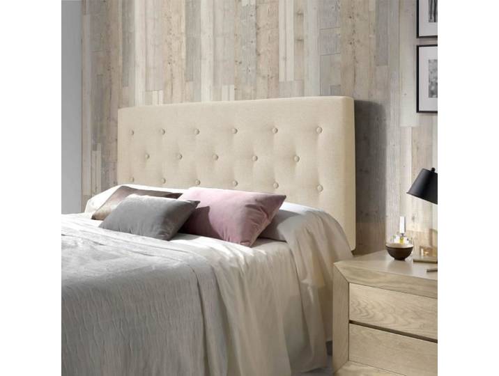 TÊTE DE LIT OSLO BEIGE 150X60 CAPITONNÉE SCANDINAVE