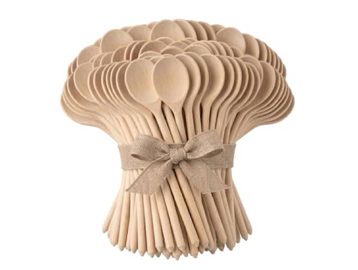 100x HOFMEISTER® Kochlöffel Holz 35 cm - Rührlöffel aus Buche, keine Kratzer in beschichteten Töpfen - hitzebeständig und formstabil, handgefertigt in der EU (rund)