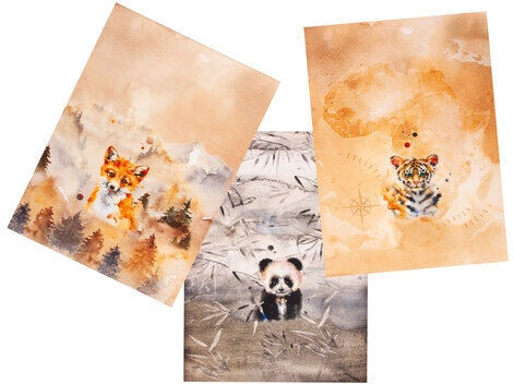 Sweat-Coupon "Fuchs & Tiger & Panda"