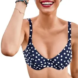 Rosa Faia Blue Dots Luna Bikini Bra Marine D 38 Damen