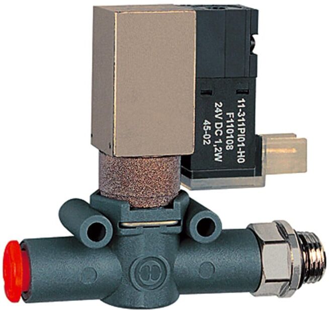 Riegler Électrovanne 3/2 voies, silencieuse, raccord G1/4, raccord 8 NC (484.014-8)