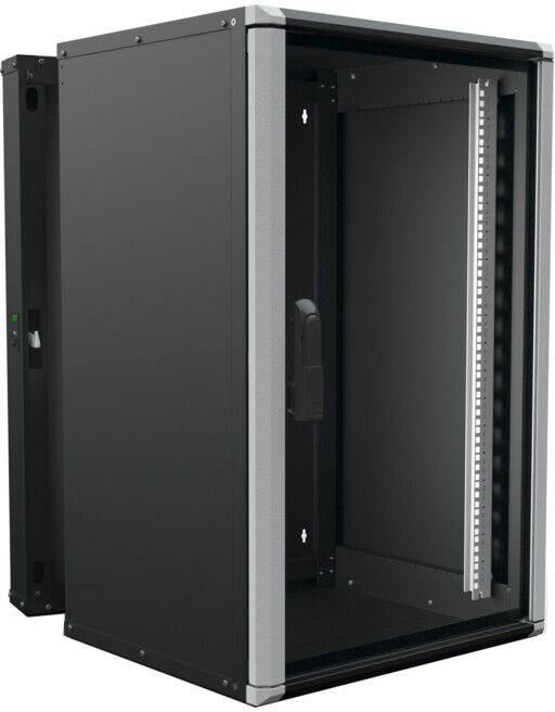 Enoc Armoire murale 18U 3 pièces noire 19
