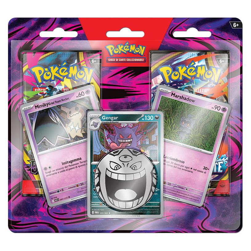 Pokémon Pokemon ITA Gengar, Marshadow e Mimikyu Blister 2 Buste (Booster Pack) (CAR3308)